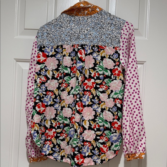 Anthropologie Orange and Blue Floral Shirt - Picture 6 of 6